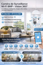 Caméra de Surveillance Wi-Fi 8MP PTZ – Zoom Optique 4X, Vision Nocturne Couleur & Suivi Intelligent