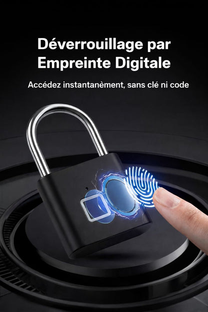 Cadenas à Empreinte Digitale P2 – Sécurité Biométrique Rechargeable Étanche
