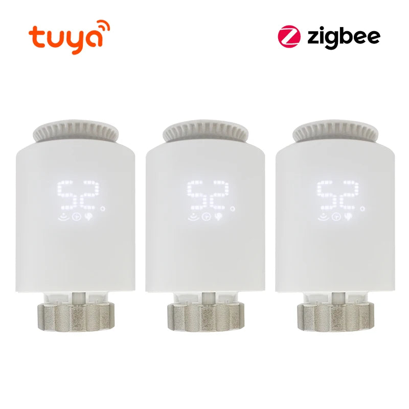 Tuya Smart Zigbee 3.0 TRV Radiator Actuator Valve Thermostatic Radiator Valve Temperature Controller Support Alexa Google Home