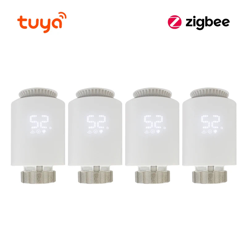 Tuya Smart Zigbee 3.0 TRV Radiator Actuator Valve Thermostatic Radiator Valve Temperature Controller Support Alexa Google Home