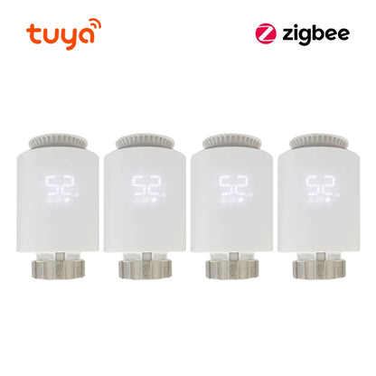 Tuya Smart Zigbee 3.0 TRV Radiator Actuator Valve Thermostatic Radiator Valve Temperature Controller Support Alexa Google Home
