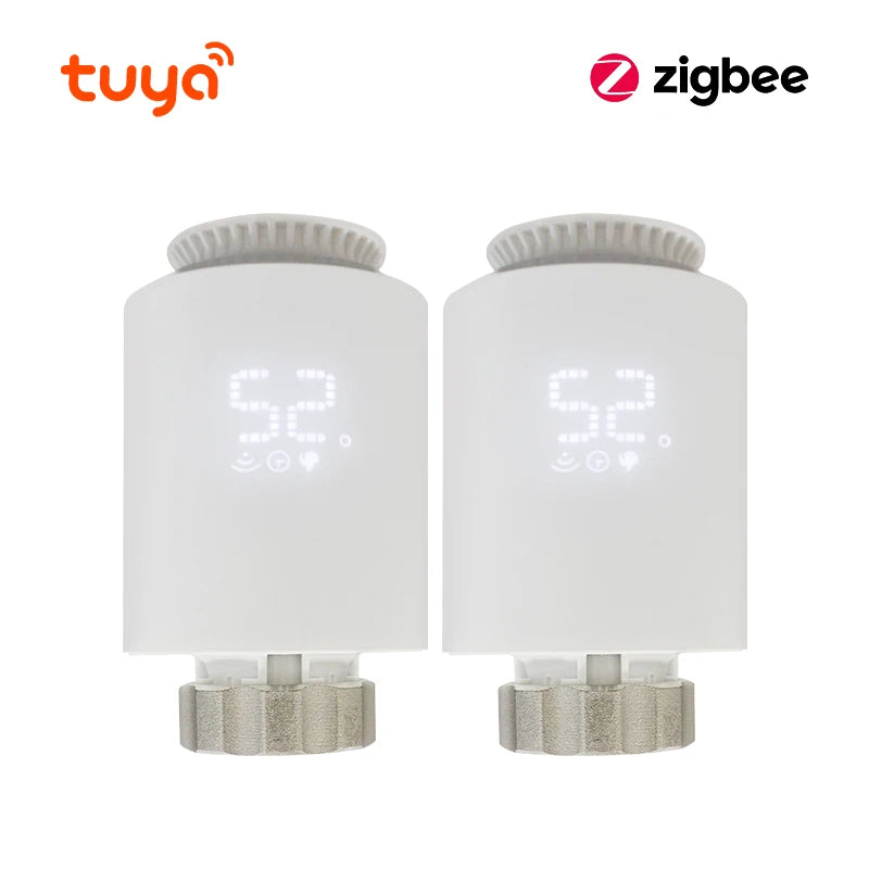 Tuya Smart Zigbee 3.0 TRV Radiator Actuator Valve Thermostatic Radiator Valve Temperature Controller Support Alexa Google Home